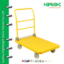 Hand push collapsible warehouse trolley cart